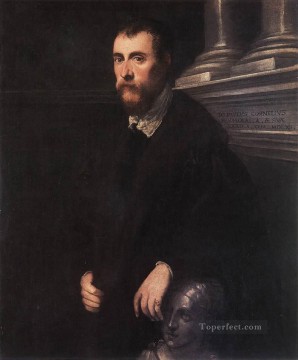  Tintoretto Canvas - Portrait of Giovanni Paolo Cornaro Italian Renaissance Tintoretto